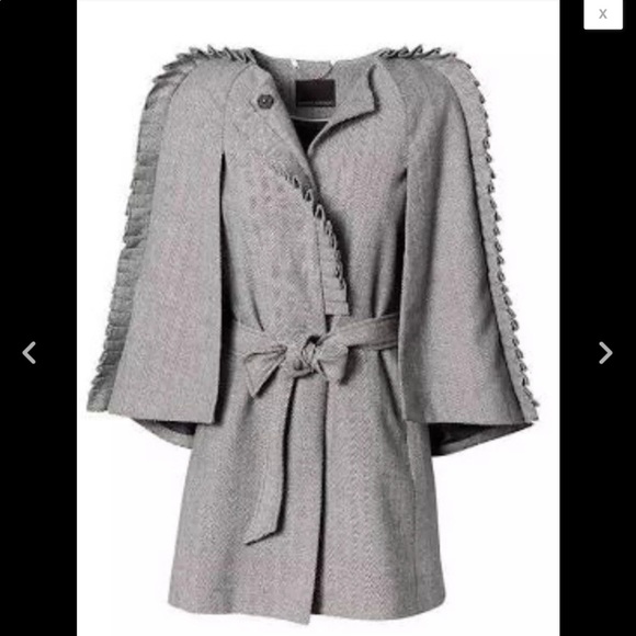 🍄HP🍄 BANANA REPUBLIC XS HERRINGBONE CAPE - Picture 2 of 8